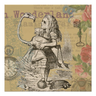 Alice im Wunderland Flamingo Classic Poster