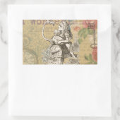 Alice im Wunderland Flamingo Classic Rechteckiger Aufkleber (Tasche)