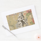 Alice im Wunderland Flamingo Classic Rechteckiger Aufkleber (Umschlag)