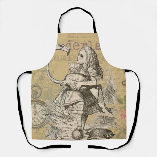 Alice im Wunderland Flamingo Classic Schürze (Vorderseite)