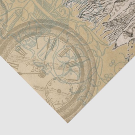 Alice im Wunderland Flamingo Classic Seidenpapier (Detail)