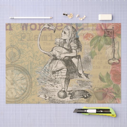 Alice im Wunderland Flamingo Classic Seidenpapier (Handwerk)