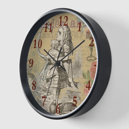 Alice im Wunderland Flamingo Classic Uhr (Winkel)