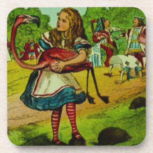Alice im Wunderland Flamingo Croquet Getränkeuntersetzer