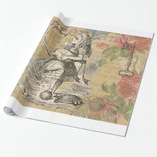 Alice im Wunderland Flamingo Klassiker Geschenkpapier