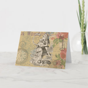 Alice im Wunderland Flamingo Klassiker Karte