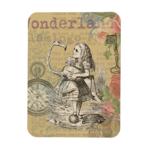 Alice im Wunderland Flamingo Klassiker Magnet