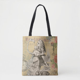 Alice im Wunderland Flamingo Klassiker Tasche
