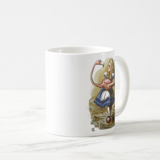Alice im Wunderland-Flamingo-Tasse Kaffeetasse (VorderseiteRechts)
