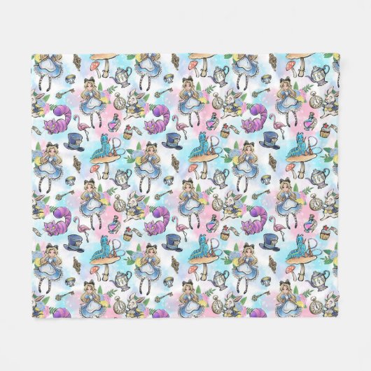 Alice im Wunderland Fleece Blanket (Vorderseite (Horizontal))