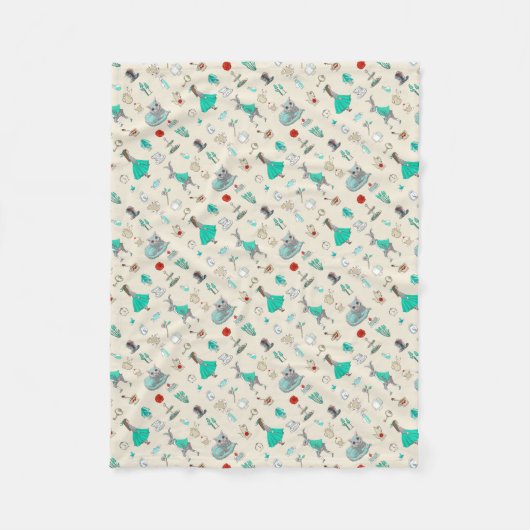 Alice im Wunderland Fleecedecke (Vorderseite)