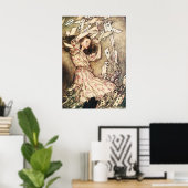 Alice im Wunderland Fliegenkartenplakat Poster (Heimbüro)