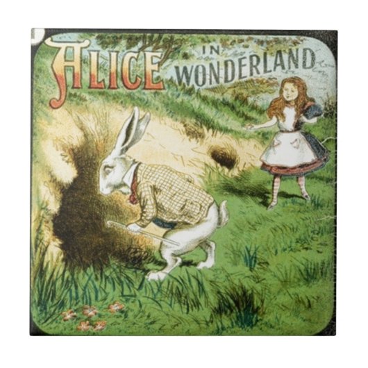 Alice im Wunderland Fliese (Vorderseite)