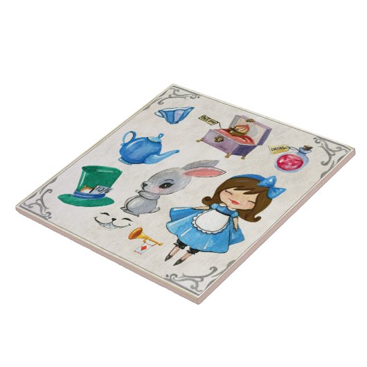 Alice im Wunderland Fliese (Seite)