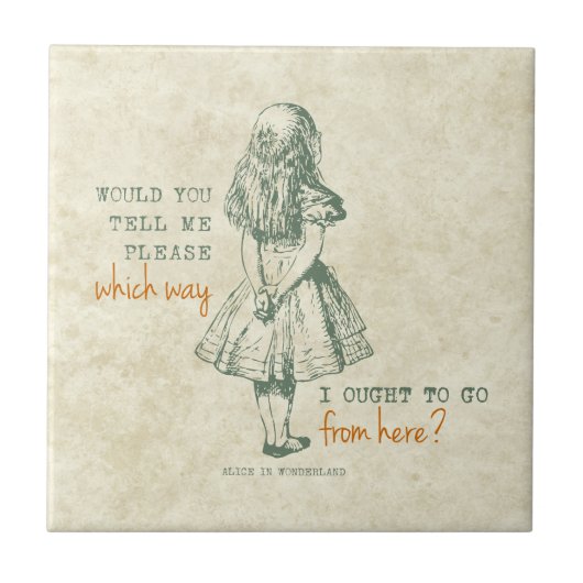 Alice im Wunderland Fliese (Vorderseite)