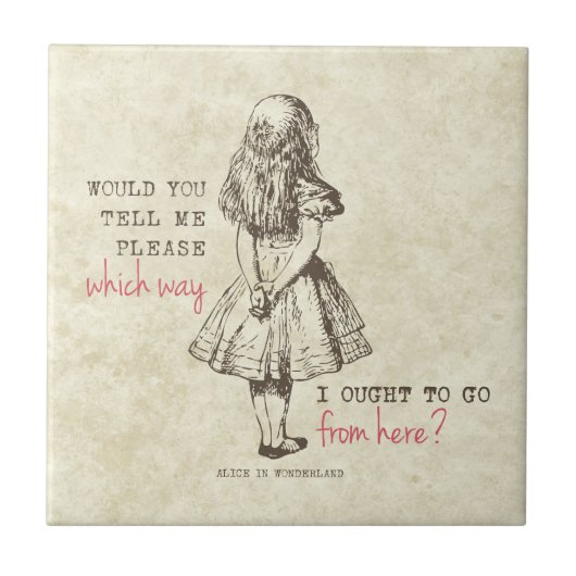 Alice im Wunderland Fliese (Vorderseite)
