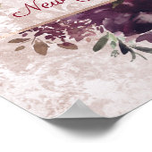 Alice im Wunderland Floral Baby Birth Stats Poster (Ecke)