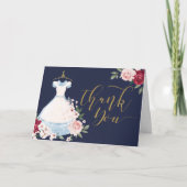 Alice im Wunderland Floral Dankeskarte (Vorderseite)