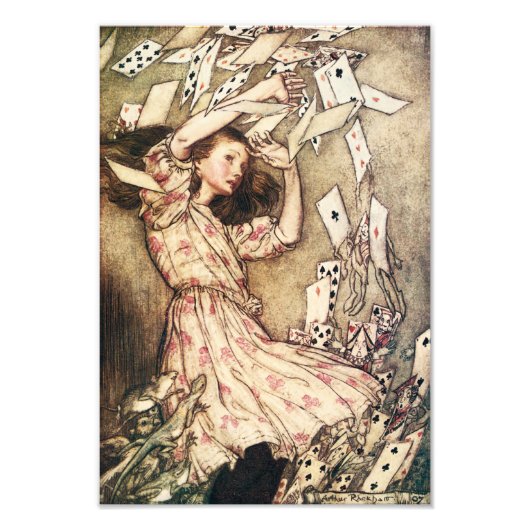 Alice im Wunderland Flying Cards Fotodruck (Vorne)