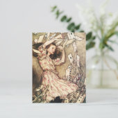 Alice im Wunderland Flying Cards Postkarte (Stehend Vorderseite)