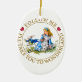 Alice im Wunderland - Follow-me Keramik Ornament (Vorne)