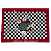 Alice im Wunderland für benutzerdefinierter Text W Große Geschenktüte (Vorderseite)