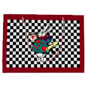 Alice im Wunderland für benutzerdefinierter Text W Große Geschenktüte (Rückseite)