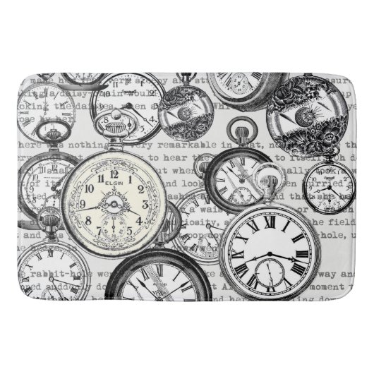 Alice im Wunderland für viktorianische Pocket Watc Badematte (Vorderseite)