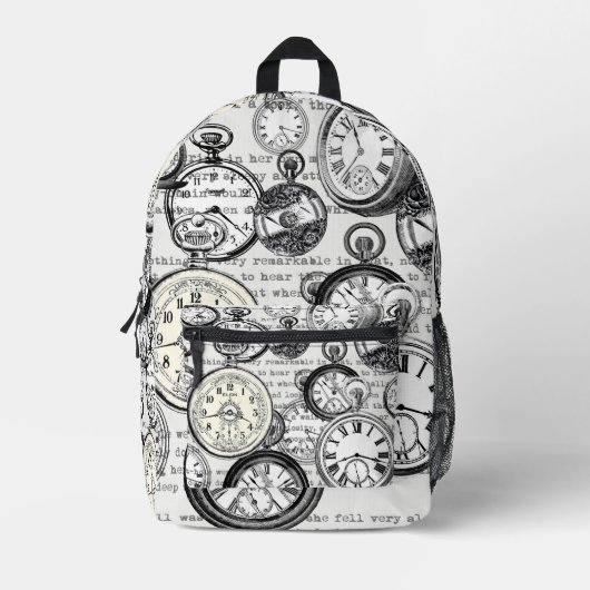 Alice im Wunderland für viktorianische Pocket Watc Bedruckter Rucksack (Vorderseite)