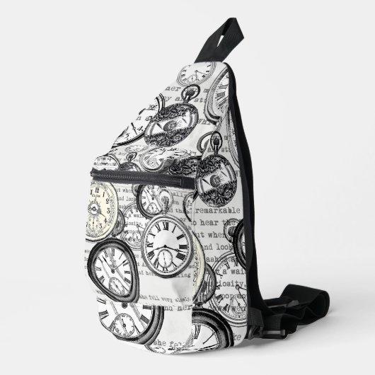 Alice im Wunderland für viktorianische Pocket Watc Crossbody Bag (Rechte Ecke)
