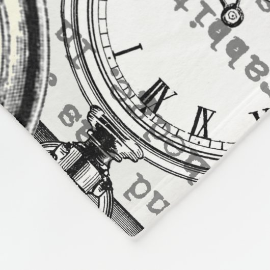 Alice im Wunderland für viktorianische Pocket Watc Fleecedecke (Ecke)