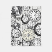 Alice im Wunderland für viktorianische Pocket Watc Fleecedecke (Vorderseite)