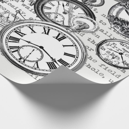 Alice im Wunderland für viktorianische Pocket Watc Geschenkpapier (Ecke)