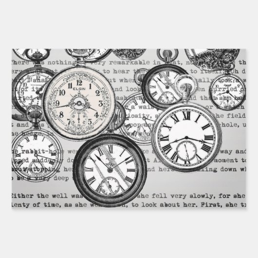 Alice im Wunderland für viktorianische Pocket Watc Geschenkpapier Set (Vorderseite 2)