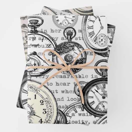 Alice im Wunderland für viktorianische Pocket Watc Geschenkpapier Set (Beispiel)