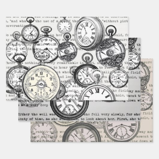 Alice im Wunderland für viktorianische Pocket Watc Geschenkpapier Set (Set)