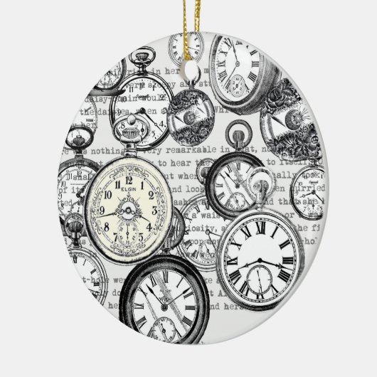 Alice im Wunderland für viktorianische Pocket Watc Keramik Ornament (Links)