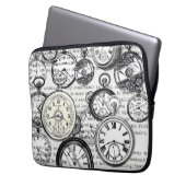 Alice im Wunderland für viktorianische Pocket Watc Laptopschutzhülle (Vorderseite Links)