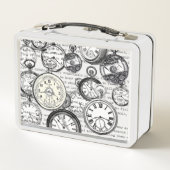 Alice im Wunderland für viktorianische Pocket Watc Metall Brotdose (Rückseite)