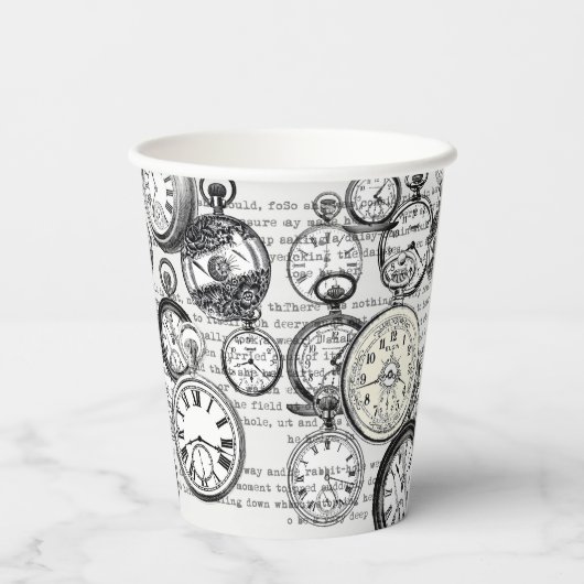 Alice im Wunderland für viktorianische Pocket Watc Pappbecher (Rückseite)