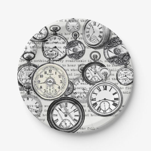 Alice im Wunderland für viktorianische Pocket Watc Pappteller (Vorderseite)