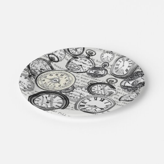 Alice im Wunderland für viktorianische Pocket Watc Pappteller (Schrägansicht)