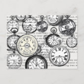 Alice im Wunderland für viktorianische Pocket Watc Postkarte (Vorderseite)