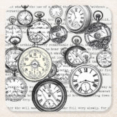 Alice im Wunderland für viktorianische Pocket Watc Rechteckiger Pappuntersetzer (Vorderseite)