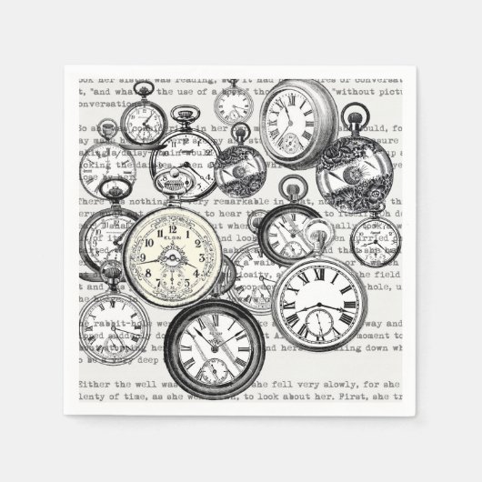 Alice im Wunderland für viktorianische Pocket Watc Serviette (Vorderseite)