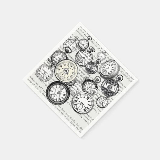 Alice im Wunderland für viktorianische Pocket Watc Serviette (Ecke)