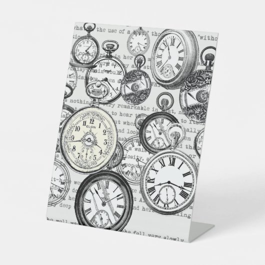 Alice im Wunderland für viktorianische Pocket Watc Sockelschild (Vorderseite)