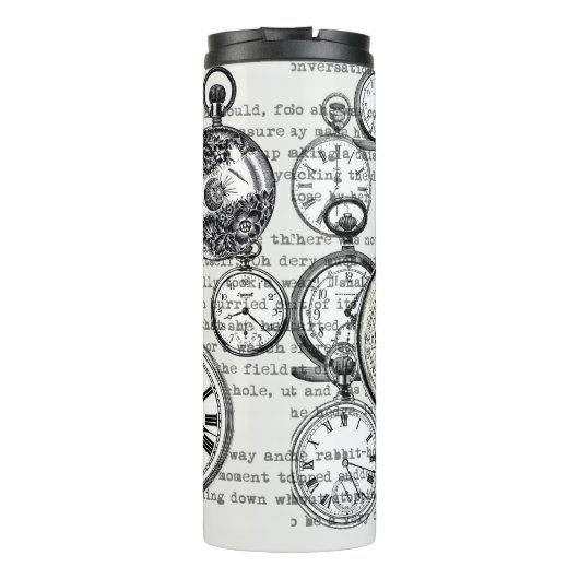 Alice im Wunderland für viktorianische Pocket Watc Thermosbecher (Rückseite)