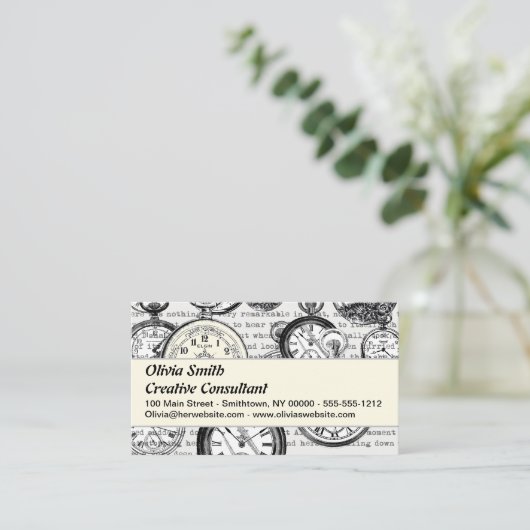 Alice im Wunderland für viktorianische Pocket Watc Visitenkarte (Stehend Vorderseite)