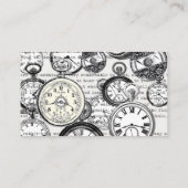 Alice im Wunderland für viktorianische Pocket Watc Visitenkarte (Rückseite)